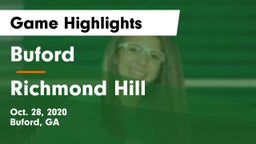 Buford  vs Richmond Hill  Game Highlights - Oct. 28, 2020