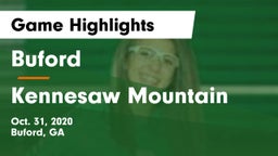 Buford  vs Kennesaw Mountain  Game Highlights - Oct. 31, 2020
