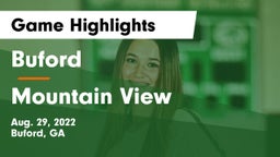 Buford  vs Mountain View  Game Highlights - Aug. 29, 2022