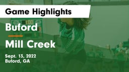 Buford  vs Mill Creek  Game Highlights - Sept. 13, 2022