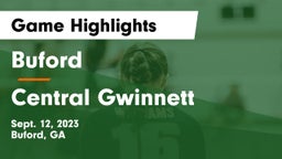 Buford  vs Central Gwinnett  Game Highlights - Sept. 12, 2023