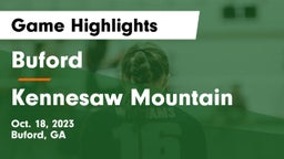 Buford  vs Kennesaw Mountain  Game Highlights - Oct. 18, 2023