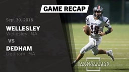 Recap: Wellesley  vs. Dedham  2016