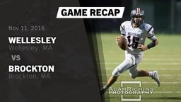 Recap: Wellesley  vs. Brockton  2016