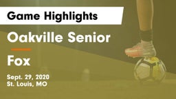 Oakville Senior  vs Fox  Game Highlights - Sept. 29, 2020