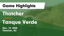 Thatcher  vs Tanque Verde Game Highlights - Nov. 14, 2020