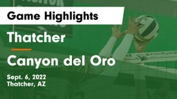 Thatcher  vs Canyon del Oro  Game Highlights - Sept. 6, 2022
