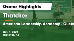 Thatcher  vs American Leadership Academy - Queen Creek Game Highlights - Oct. 1, 2022