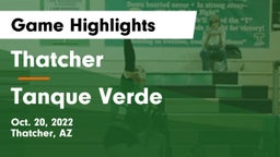 Thatcher  vs Tanque Verde Game Highlights - Oct. 20, 2022