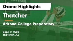 Thatcher  vs Arizona College Preparatory  Game Highlights - Sept. 2, 2023