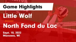 Little Wolf  vs North Fond du Lac  Game Highlights - Sept. 10, 2022