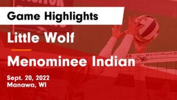 Little Wolf  vs Menominee Indian  Game Highlights - Sept. 20, 2022