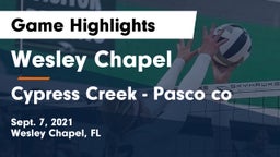 Wesley Chapel  vs Cypress Creek  - Pasco co Game Highlights - Sept. 7, 2021