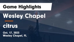 Wesley Chapel  vs citrus  Game Highlights - Oct. 17, 2023