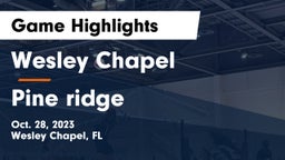 Wesley Chapel  vs Pine ridge Game Highlights - Oct. 28, 2023