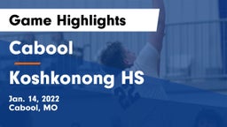 Cabool  vs Koshkonong HS Game Highlights - Jan. 14, 2022
