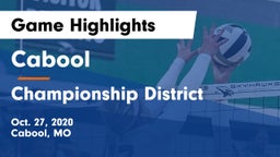 Cabool  vs Championship District  Game Highlights - Oct. 27, 2020
