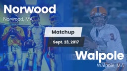Matchup: Norwood  vs. Walpole  2017