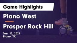 Plano West  vs Prosper Rock Hill Game Highlights - Jan. 12, 2021
