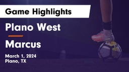 Plano West  vs Marcus  Game Highlights - March 1, 2024