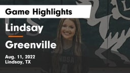 Lindsay  vs Greenville  Game Highlights - Aug. 11, 2022