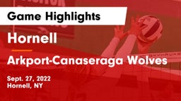 Hornell  vs Arkport-Canaseraga Wolves Game Highlights - Sept. 27, 2022