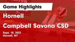 Hornell  vs Campbell Savona CSD Game Highlights - Sept. 18, 2023