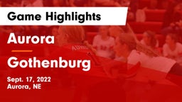 Aurora  vs Gothenburg  Game Highlights - Sept. 17, 2022