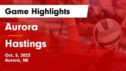 Aurora  vs Hastings  Game Highlights - Oct. 5, 2023