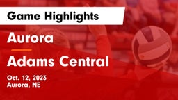 Aurora  vs Adams Central  Game Highlights - Oct. 12, 2023