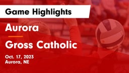 Aurora  vs Gross Catholic  Game Highlights - Oct. 17, 2023