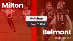 Matchup: Milton  vs. Belmont  2018