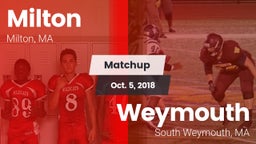 Matchup: Milton  vs. Weymouth  2018