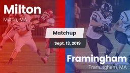 Matchup: Milton  vs. Framingham  2019