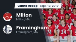 Recap: Milton  vs. Framingham  2019