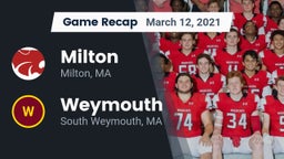 Recap: Milton  vs. Weymouth  2021