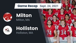 Recap: Milton  vs. Holliston  2021