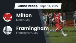 Recap: Milton  vs. Framingham  2022