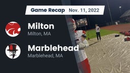 Recap: Milton  vs. Marblehead  2022