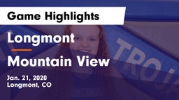 Longmont  vs Mountain View  Game Highlights - Jan. 21, 2020