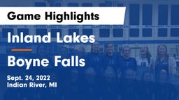 Inland Lakes  vs Boyne Falls Game Highlights - Sept. 24, 2022