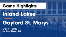 Inland Lakes  vs Gaylord St. Marys Game Highlights - Oct. 11, 2022