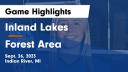 Inland Lakes  vs Forest Area Game Highlights - Sept. 26, 2023