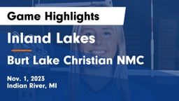 Inland Lakes  vs Burt Lake Christian NMC Game Highlights - Nov. 1, 2023