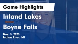 Inland Lakes  vs Boyne Falls  Game Highlights - Nov. 3, 2023