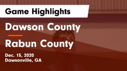 Dawson County  vs Rabun County  Game Highlights - Dec. 15, 2020