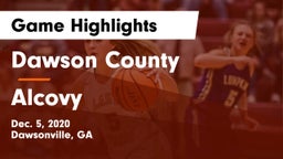 Dawson County  vs Alcovy  Game Highlights - Dec. 5, 2020