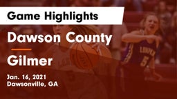 Dawson County  vs Gilmer  Game Highlights - Jan. 16, 2021