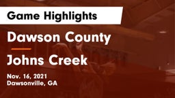 Dawson County  vs Johns Creek  Game Highlights - Nov. 16, 2021