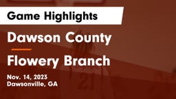 Dawson County  vs Flowery Branch  Game Highlights - Nov. 14, 2023